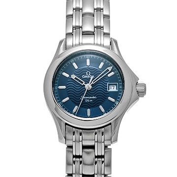 オメガ シーマスター 120 クォーツ 2581.81 ブルー レディース 時計 【中古】【wristwatch】