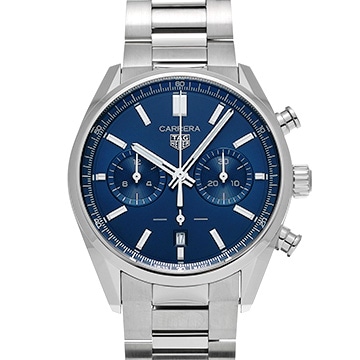 タグ ホイヤー カレラ キャリバーホイヤー02 クロノグラフ CBN2011.BA0642 ブルー メンズ 時計 【中古】【wristwatch】