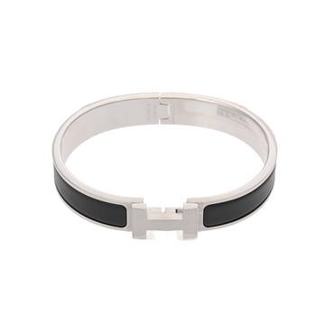 エルメス クリックアッシュ マットブラック/マットシルバー金具 エナメル ユニセックス ジュエリー 【未使用】【jewelry】