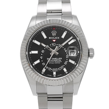 ロレックス スカイドゥエラー 326934 ブライトブラック メンズ 時計 【中古】【wristwatch】