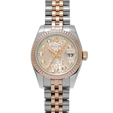 ロレックス デイトジャスト 179171G ピンクコンピュータ/ダイヤモンド レディース 時計 【中古】【wristwatch】