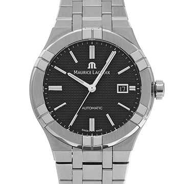 モーリス ラクロア アイコン オートマティック AI6008-SS002-330-1 ブラック メンズ 時計 【中古】【wristwatch】
