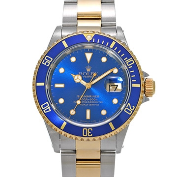 ロレックス サブマリーナ デイト 16613 ブルー メンズ 時計 【中古】【wristwatch】