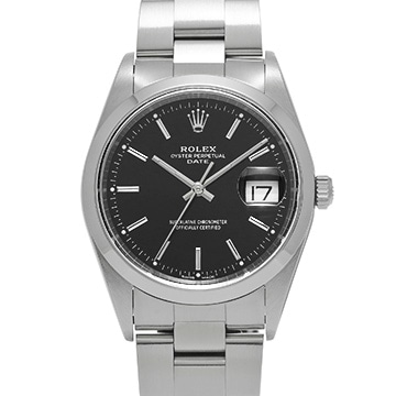ロレックス オイスターパーペチュアル デイト 15200 ブラック メンズ 時計 【中古】【wristwatch】