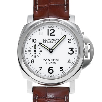 パネライ ルミノールマリーナ 8デイズ アッチャイオ PAM00563 ホワイト メンズ 時計 【中古】【wristwatch】