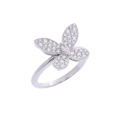 グラフ パヴェ バタフライ ミニ リング シルバー RGR523 K18ホワイトゴールド WG レディース ジュエリー 【中古】【jewelry】