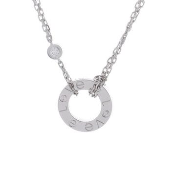カルティエ ラブサークル ネックレス 2PD シルバー K18ホワイトゴールド WG レディース ジュエリー 【中古】【jewelry】