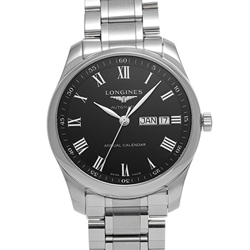 ロンジン マスター コレクション アニュアルカレンダー L2.910.4.51.6 ブラック メンズ 時計 【新品】【wristwatch】