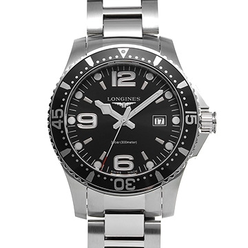 ロンジン ハイドロ コンクエスト L3.730.4.56.6 ブラック メンズ 時計 【新品】【wristwatch】