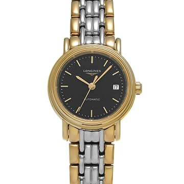 ロンジン プレザンス L4.321.2.52.7 ブラック レディース 時計 【新品】【wristwatch】