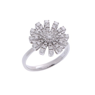 ダミアーニ マルゲリータリング 16mm シルバー 20072754 K18ホワイトゴールド WG レディース ジュエリー 【中古】【jewelry】