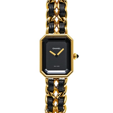 シャネル プルミエール M H0001 ブラック レディース 時計 【中古】【wristwatch】
