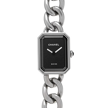 シャネル プルミエール メタル チェーン  H7019 ブラックラッカー レディース 時計 【中古】【wristwatch】