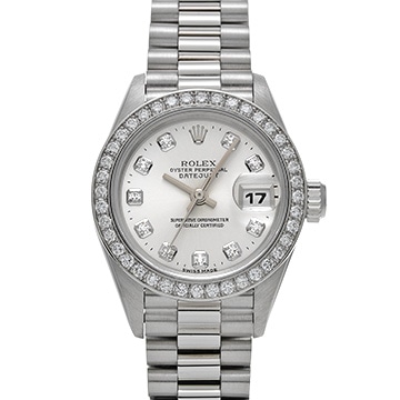 ロレックス デイトジャスト 69136G シルバー/ダイヤモンド レディース 時計 【中古】【wristwatch】
