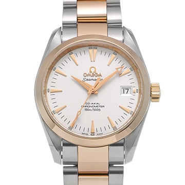 オメガ シーマスター アクアテラ 2304.30.00 ホワイト メンズ 時計 【中古】【wristwatch】