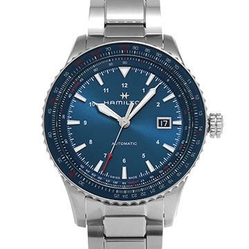 ハミルトン カーキ アビエーション H76645140 ブルー メンズ 時計 【中古】【wristwatch】