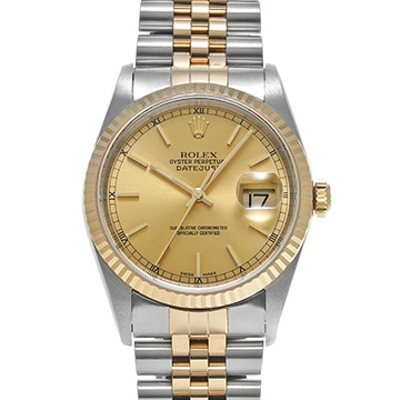 ロレックス デイトジャスト 16233 シャンパン メンズ 時計 【中古】【wristwatch】