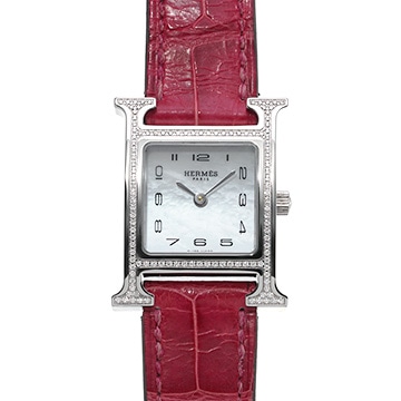 エルメス Hウォッチ W047210WW00 ホワイトシェル レディース 時計 【中古】【wristwatch】