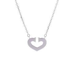 カルティエ Cハートネックレス シルバー B7008100 K18ホワイトゴールド WG レディース ジュエリー 【中古】【jewelry】