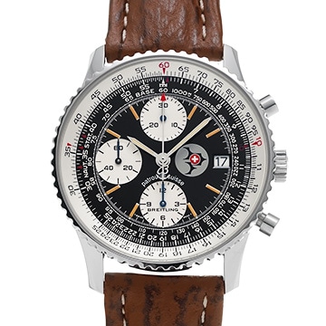 ブライトリング オールドナビタイマー A132BPSLBD ブラック/シルバー メンズ 時計 【中古】【wristwatch】