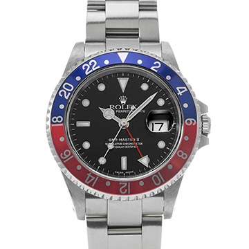 ロレックス GMTマスターII 16710 ブラック メンズ 時計 【中古】【wristwatch】