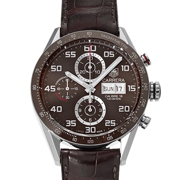 タグ ホイヤー カレラ キャリバー16 クロノグラフ CV2A1S.FC6236 ブラウン メンズ 時計 【中古】【wristwatch】