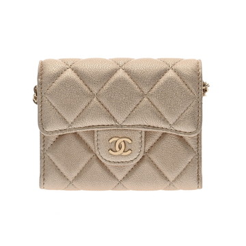 シャネル マトラッセ クラシック チェーンクラッチ ゴールド AP0238 ラムスキン レディース バッグ 【中古】【bag】