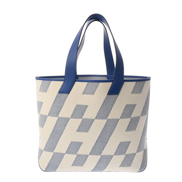 エルメス H アン ビエ GM エクリュ/ブルーフランス トワルアッシュ/ヴォースイフト ユニセックス バッグ 【中古】【bag】