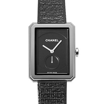 シャネル ボーイフレンド ツイード H5201 ブラック ユニセックス 時計 【中古】【wristwatch】