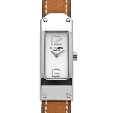 エルメス ケリー II ドゥブルトゥール KT1.210 ホワイト レディース 時計 【中古】【wristwatch】