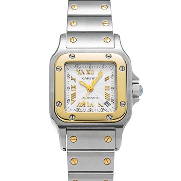 カルティエ サントス ガルベ SM W20045C4 シルバー レディース 時計 【中古】【wristwatch】