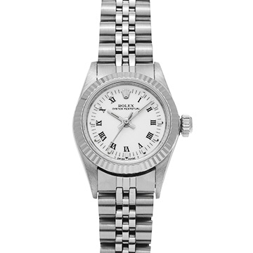 ロレックス オイスターパーペチュアル 67194 ホワイト ユニセックス 時計 【中古】【wristwatch】