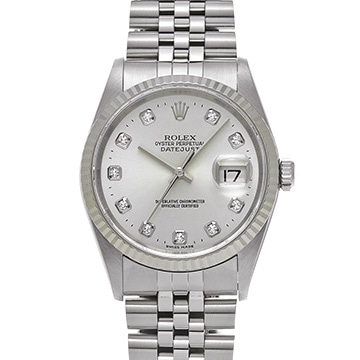 ロレックス デイトジャスト 16234G シルバー/ダイヤモンド メンズ 時計 【中古】【wristwatch】