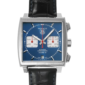 タグ ホイヤー モナコ キャリバー12 クロノグラフ CAW2111.FC6183 ブルー/シルバー メンズ 時計 【中古】【wristwatch】