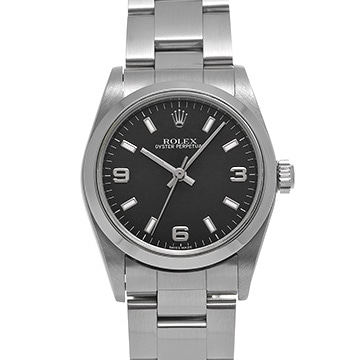 ロレックス オイスターパーペチュアル 77080 ブラック ユニセックス 時計 【中古】【wristwatch】