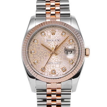 ロレックス デイトジャスト 116231G ピンクコンピュータ/ダイヤモンド メンズ 時計 【中古】【wristwatch】