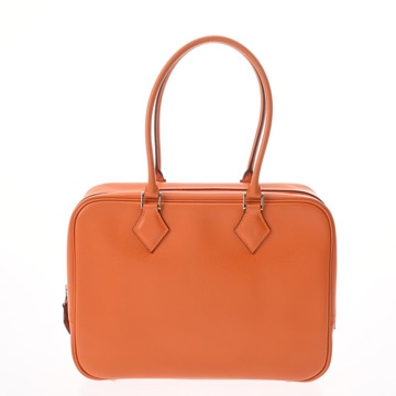 エルメス プリュム 28 オレンジ ヴォーエプソン レディース バッグ 【中古】【bag】