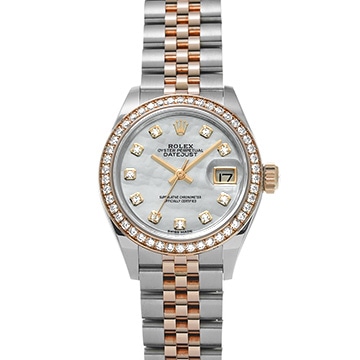 ロレックス レディ デイトジャスト 28 279381RBR ホワイトシェル/ダイヤモンド レディース 時計 【中古】【wristwatch】