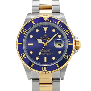 ロレックス サブマリーナ デイト 16613 ブルー メンズ 時計 【中古】【wristwatch】
