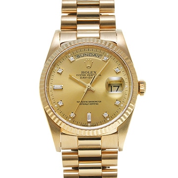 ロレックス デイデイト 18238A シャンパン/ダイヤモンド メンズ 時計 【中古】【wristwatch】
