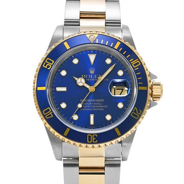 ロレックス サブマリーナ デイト 16613 ブルー メンズ 時計 【中古】【wristwatch】