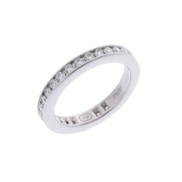 ハリー ウィンストン ラウンドチャネルセット リング シルバー Pt900プラチナ レディース ジュエリー 【中古】【jewelry】
