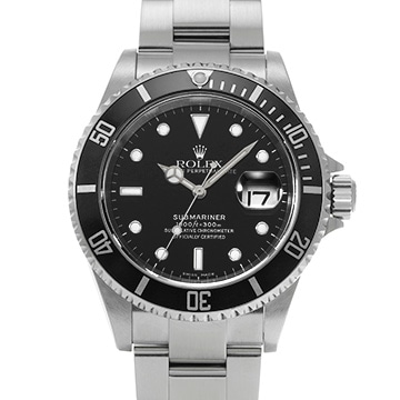 ロレックス サブマリーナ デイト 16610 ブラック メンズ 時計 【中古】【wristwatch】