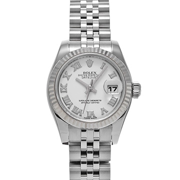 ロレックス デイトジャスト 179174 ホワイト レディース 時計 【中古】【wristwatch】