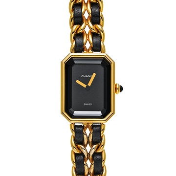 シャネル プルミエール M H0001 ブラック レディース 時計 【中古】【wristwatch】