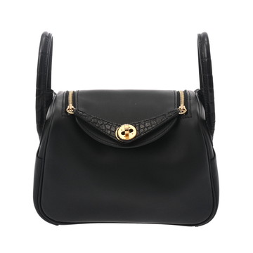 エルメス リンディ ミニ 2 タッチ ブラック ヴォースイフト/アリゲーターマット レディース バッグ 【中古】【bag】