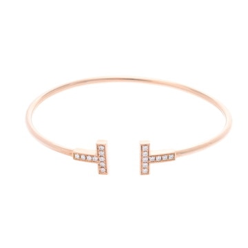 ティファニー Tワイヤーブレスレット ゴールド K18ピンクゴールド PG レディース ジュエリー 【中古】【jewelry】