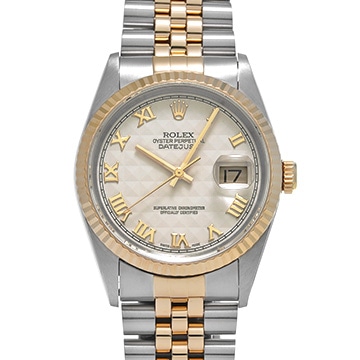 ロレックス デイトジャスト 16233 アイボリー メンズ 時計 【中古】【wristwatch】