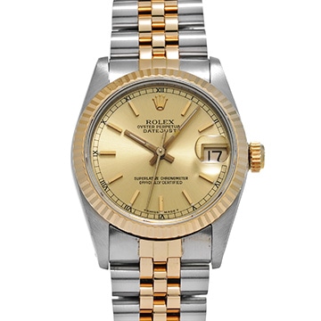 ロレックス デイトジャスト 68273 シャンパン ユニセックス 時計 【中古】【wristwatch】