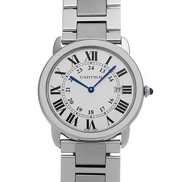 カルティエ ロンドソロ ドゥ カルティエ LM W6701005 シルバー メンズ 時計 【中古】【wristwatch】